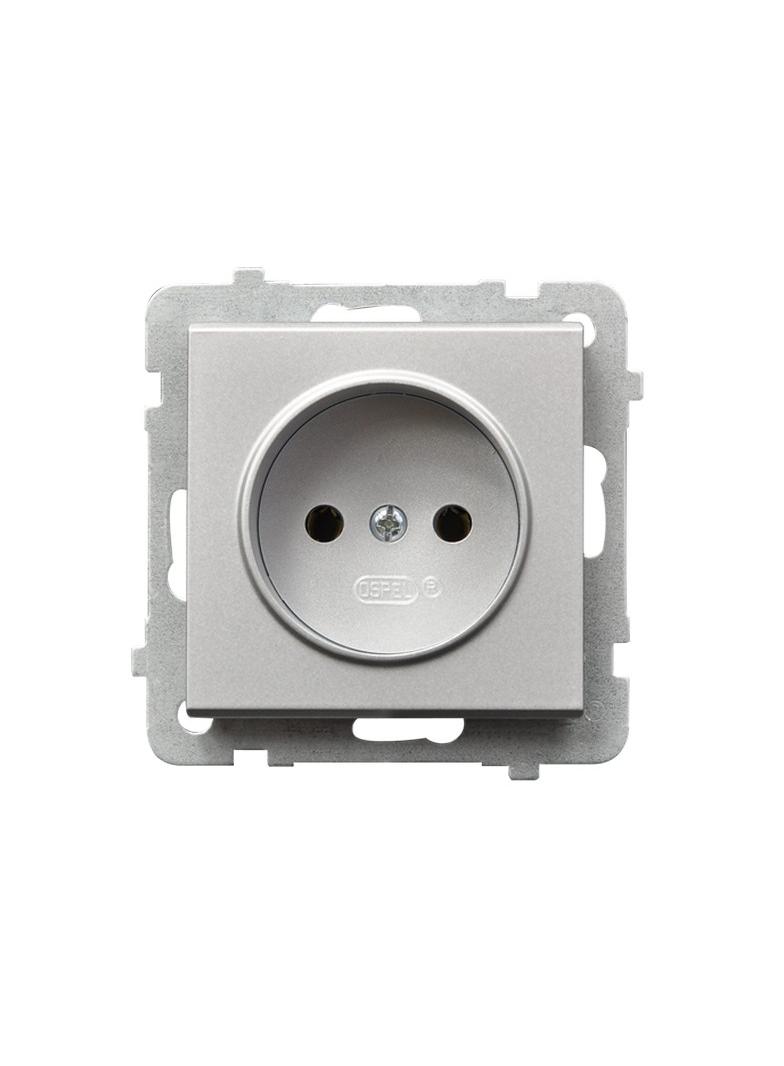 SONATA Gniazdo pojedyncze - kolor srebro mat