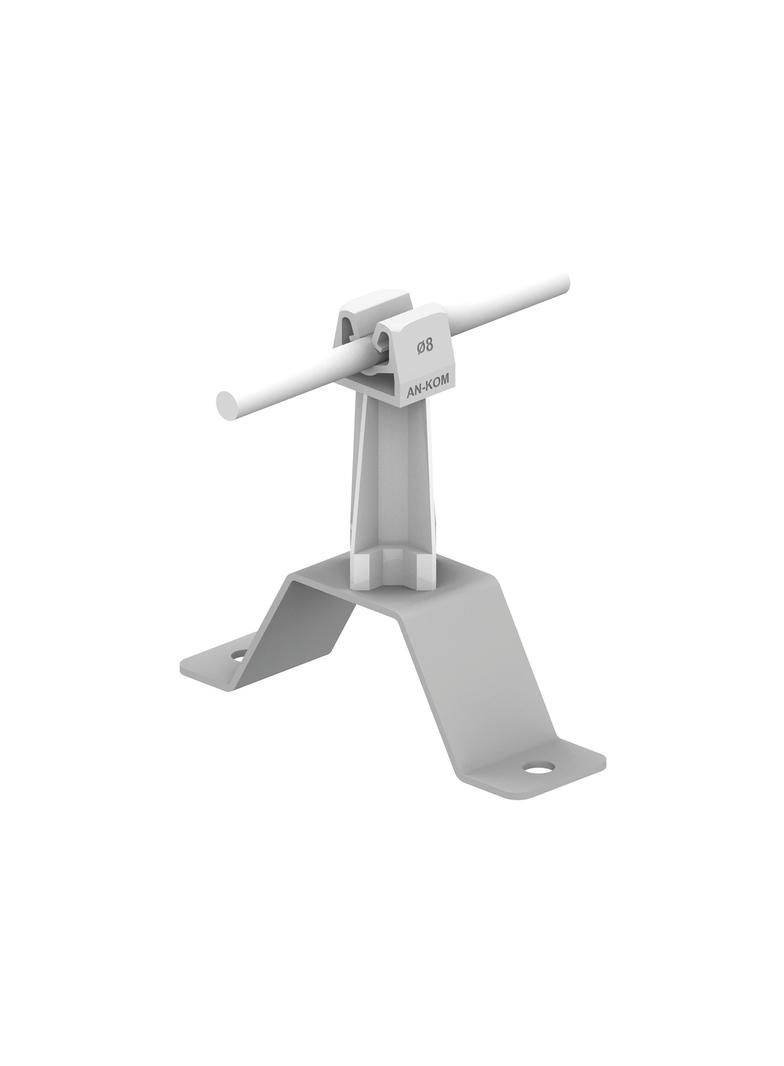 Uchwyt na pł.prof.stalow.Z-zatrzask H=7cm/OG/ słupek szary