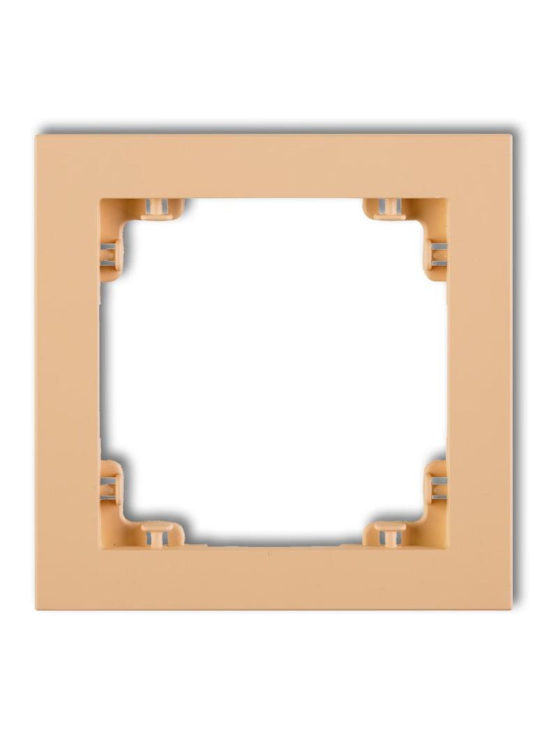 DECO Ramka uniwersalna pojedyncza z tworzywa DECO Pastel Matt brzoskwiniowa