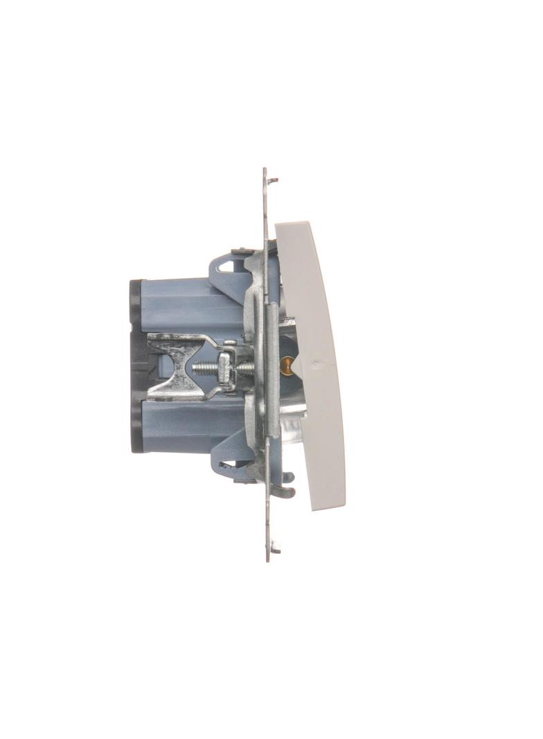 Simon 54 Przycisk „światło” z podświetleniem LED 16A z. śrub. biały