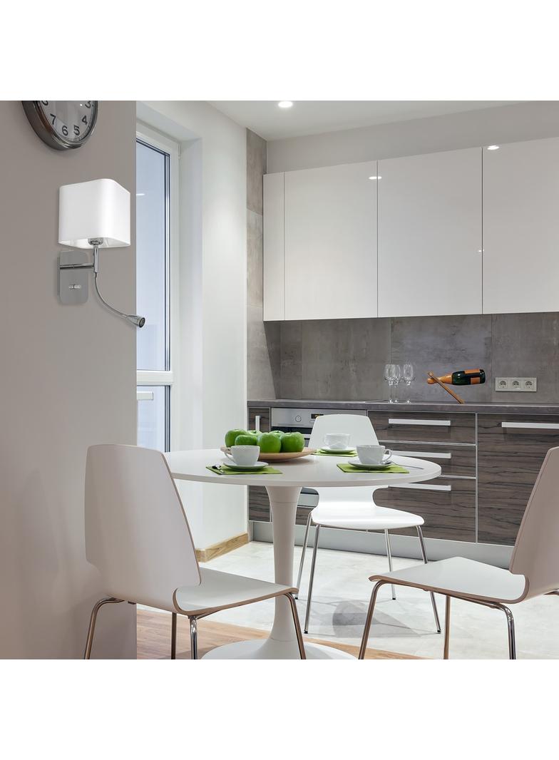 Milagro kinkiet Napoli E27 + LED 1W 90lm 4000K biały/chrom ML63600
