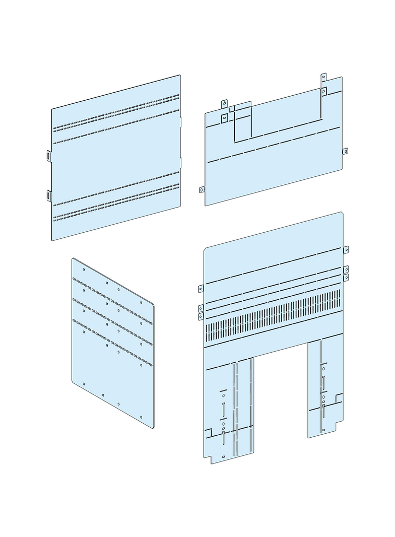 Rozdzielnice PrismaSet, osłona połączenia czołowego do mocowanego pionowo aparatu NS1600-MTZ1