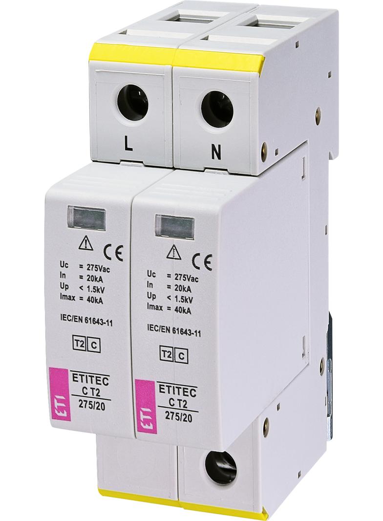 Ogranicznik przepięć T2 (C) TEC C T2 275/20 2+0 002440397 ETI