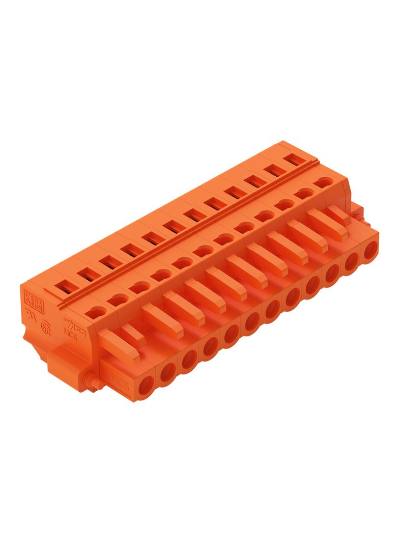MCS-MIDI Classic gniazdo 12-bieg. pomarańczowe raster 5,08 mm /25szt./ WAGO