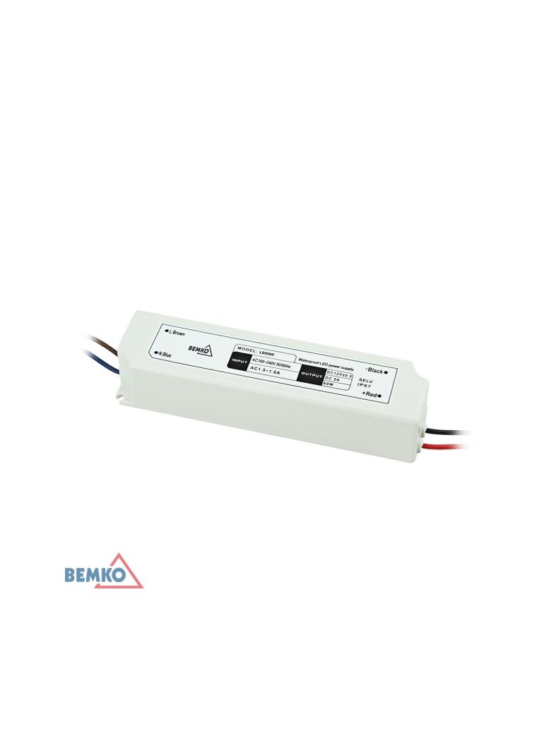 ZASILACZ ELEKTRONICZNY LED HERMETYCZNY IP67 12V 60W