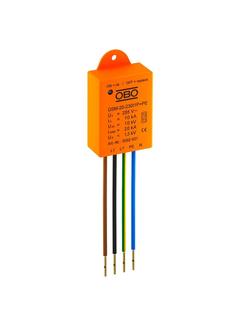 ÜSM-20-230I1P+PE Ogranicznik przepięć LED