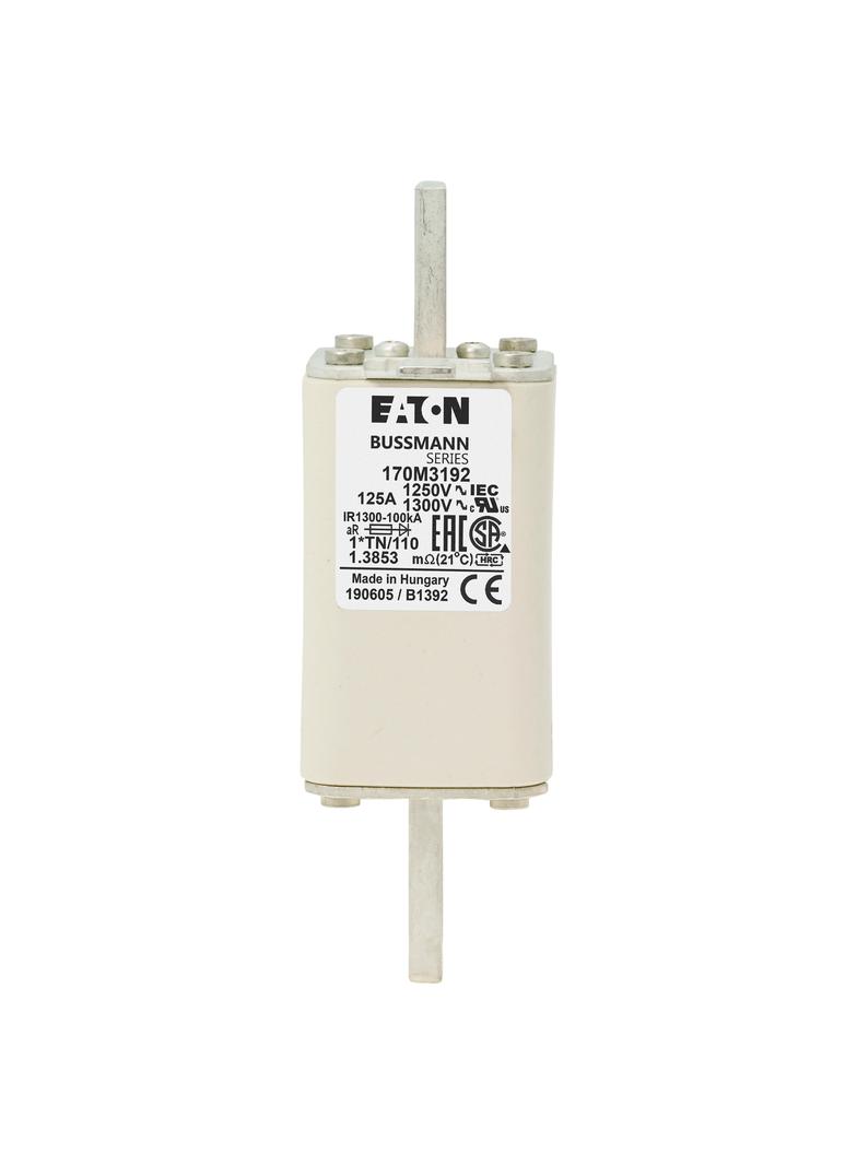 FUSE 125A 1250V 1*TN/110 AR CU Wkładka szybka 125A AC 1250V rozmiar 1 45x58x138 mm a 170M3192 EATON