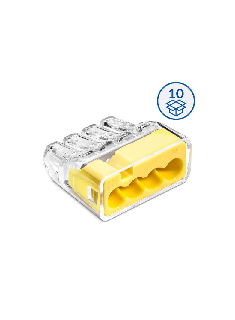 Szybkozłączka SCP4 B10 IDEALNA wtykowa do drutów i wielodrutów 4‑torowa 4mm² 32A 450V 88001004 SIMET