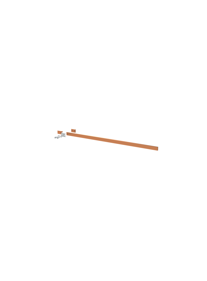 ZX2257 Szyna miedziana 30x10mm szerokość 4PW 1000mm V2, A1 (do samodzielnego montażu)