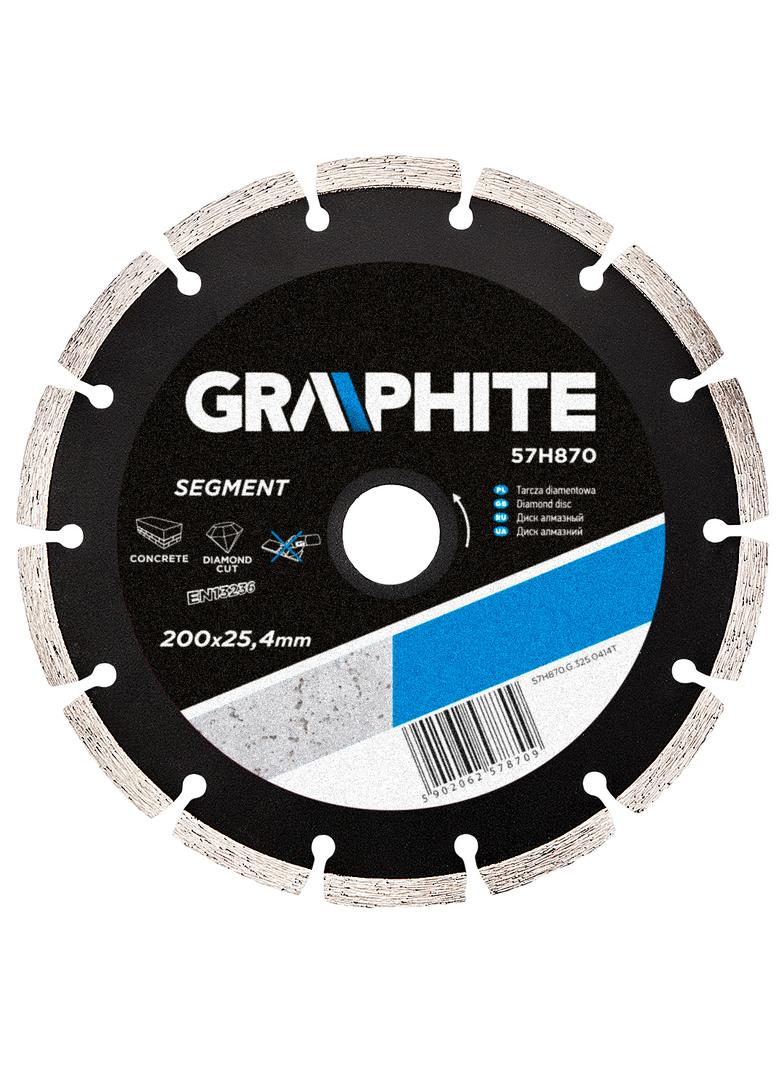 Tarcza diamentowa 200 x 25.4 mm, segmentowa