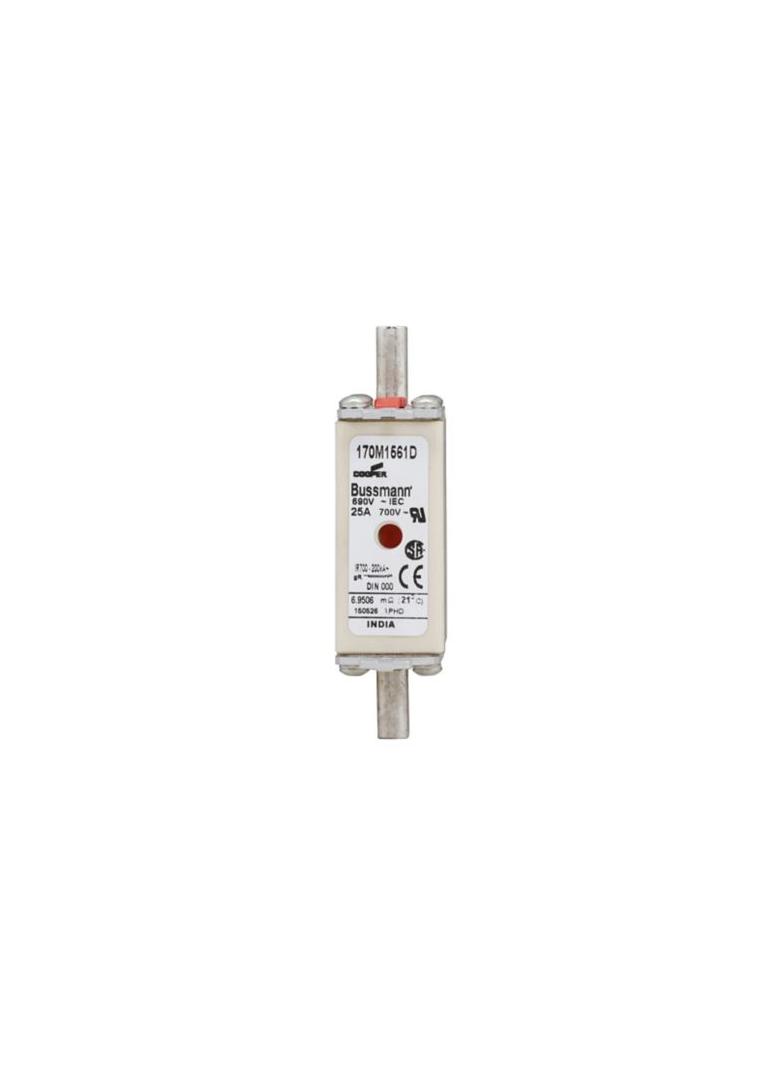 FUSE 25A 690V gR DIN 000 HSDNH Wkładka szybka 25A 690V gR DIN 000 podwójny wskaźnik 170M1561D EATON