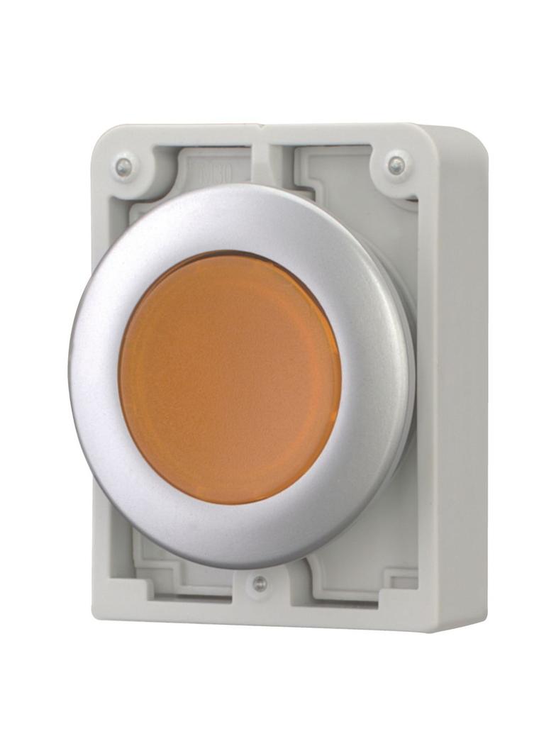 M30C-FDL-A Przycisk podświetlany 30mm płaski pomarańczowy z samopowrotem 182924 EATON
