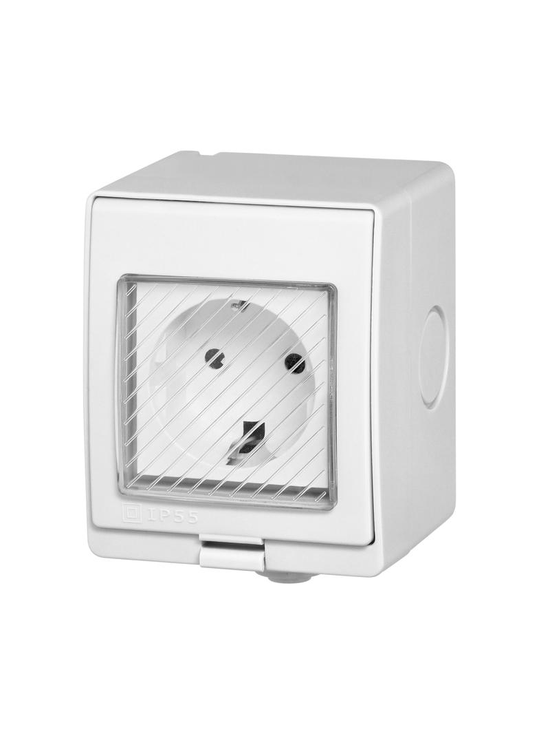 Gniazdo natynkowe IP55 Tuya Smart Wi-Fi, Schuko OR-SH-17405(GS) ORNO