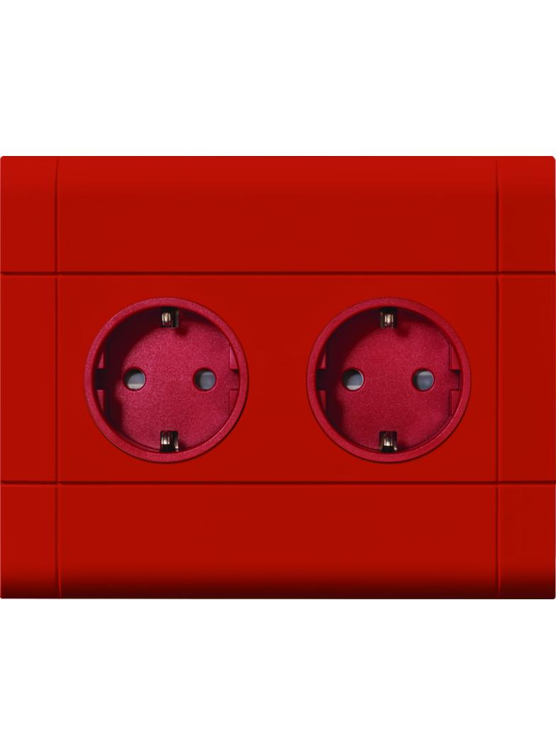tehalit.WA Maskownica podwójna ABS bezhalogenowy 120mm czerwony GB120203020 HAGER