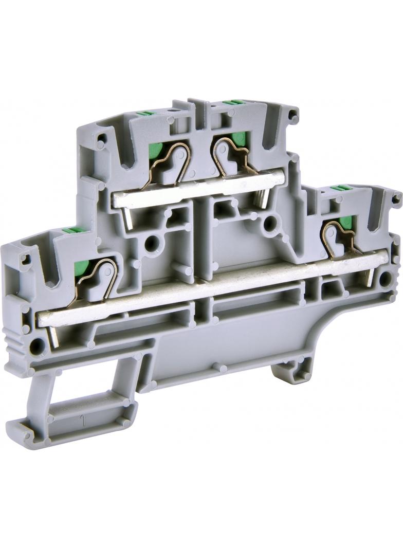 Złączka sprężynowa 2-poziomowa 4 mm2 PUSH-IN (szara) ESH-EFD.4 003903268 ETI
