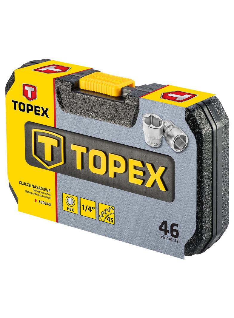 Klucze nasadowe 1/4", zestaw 46 szt.