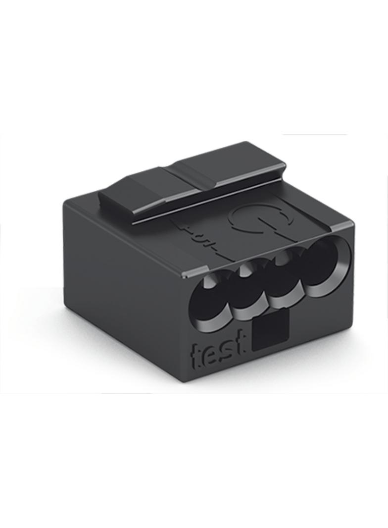 złączka instalacyjna mikro 4 x 0,6 - 0,8 mm2 ciemnoszara