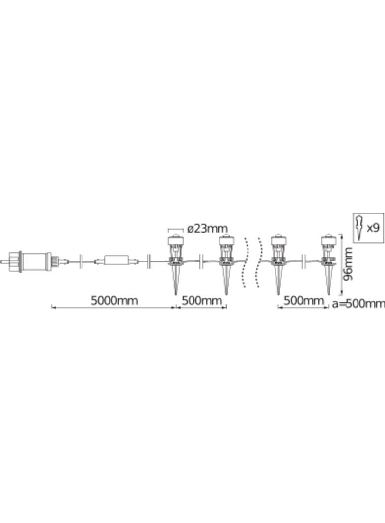 Oprawa SMART+ WIFI GARDEN DOT 9P RGBW