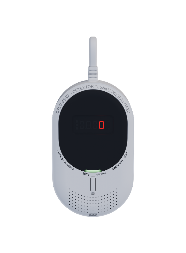 Detektor tlenku węgla i gazu z wifi CTLG-09-W F&F