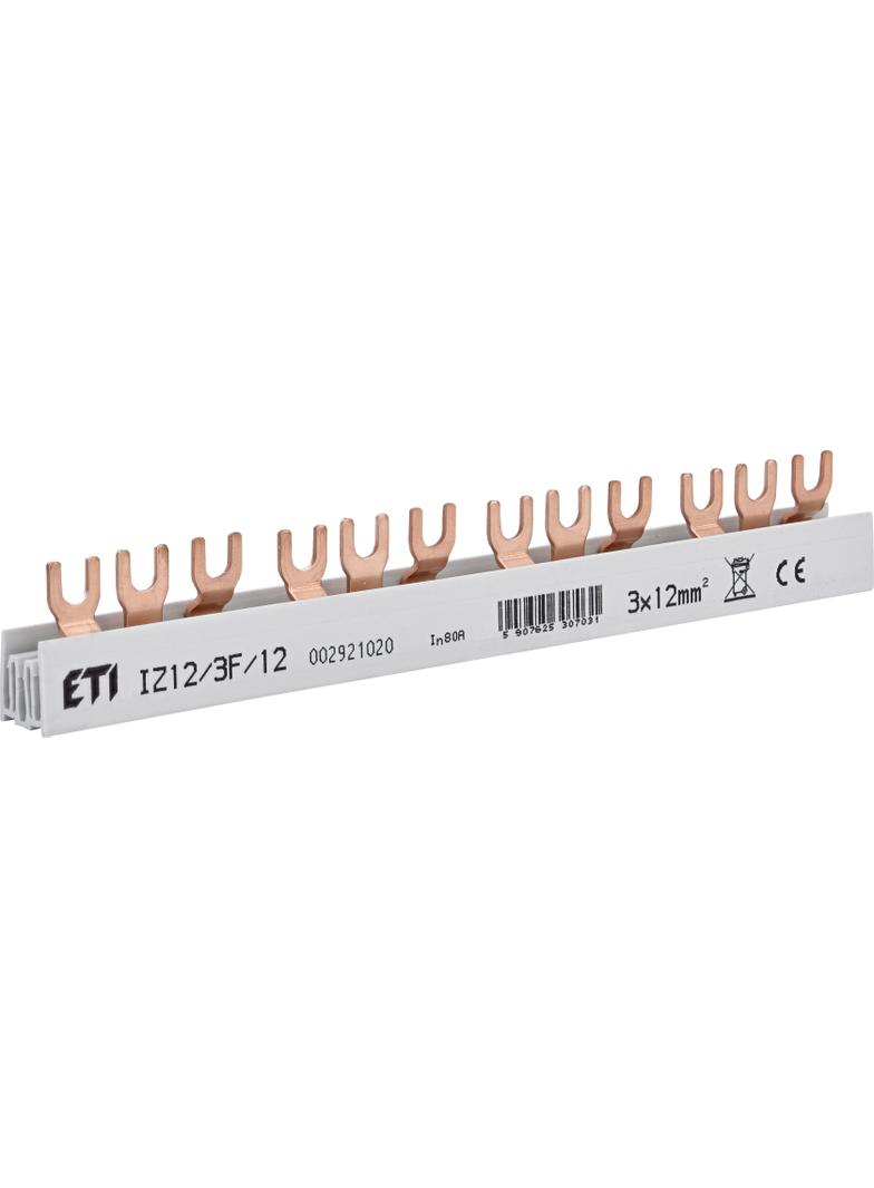 Szyna łączeniowa widełkowa 3P 80A 12mm2 (12 mod.) IZ12/3F/12 002921020 ETI