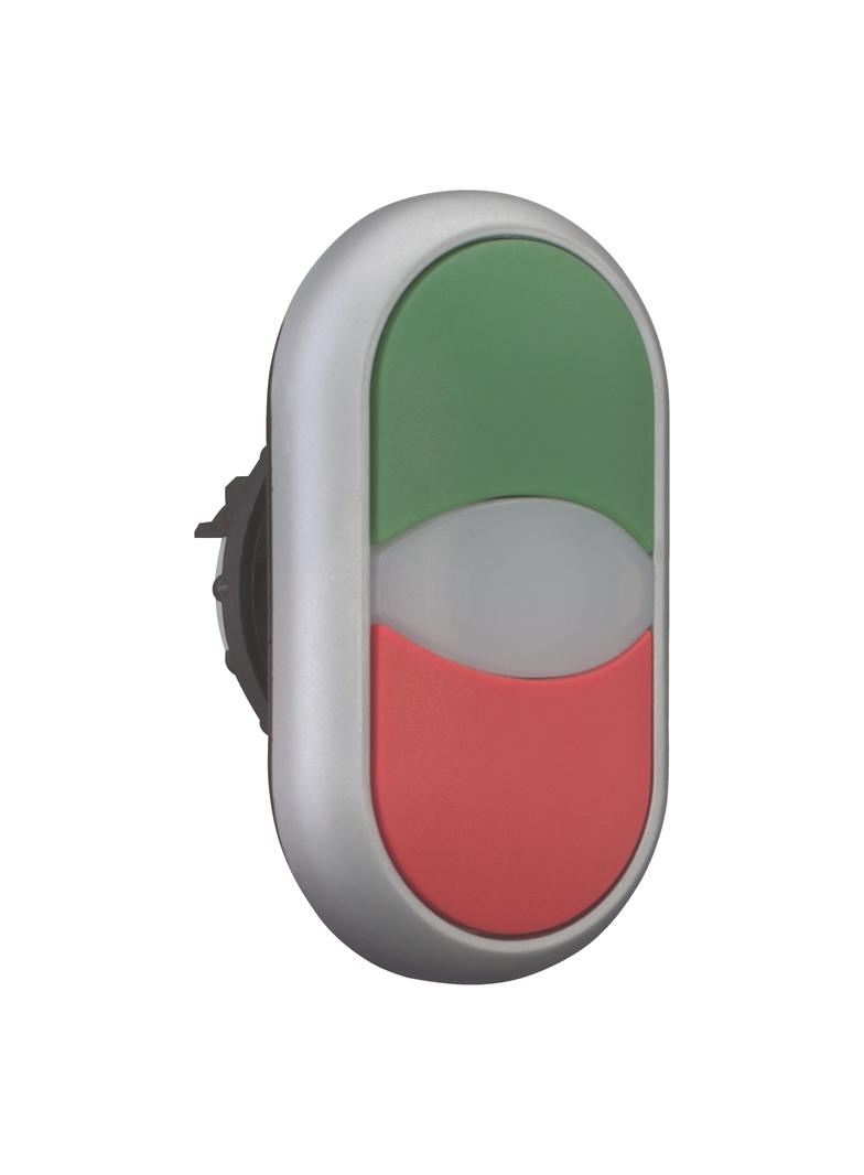 M22-DDL-GR Przycisk podwójny zielony/czerwony z samopowrotem i z możliwością podświetlenia 216698 EA