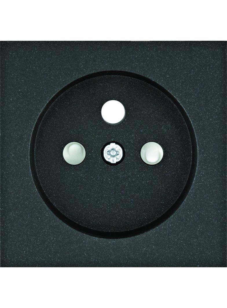 lumina Płytka czołowa do gniazda z uziemieniem z przysłonami styków , czarny