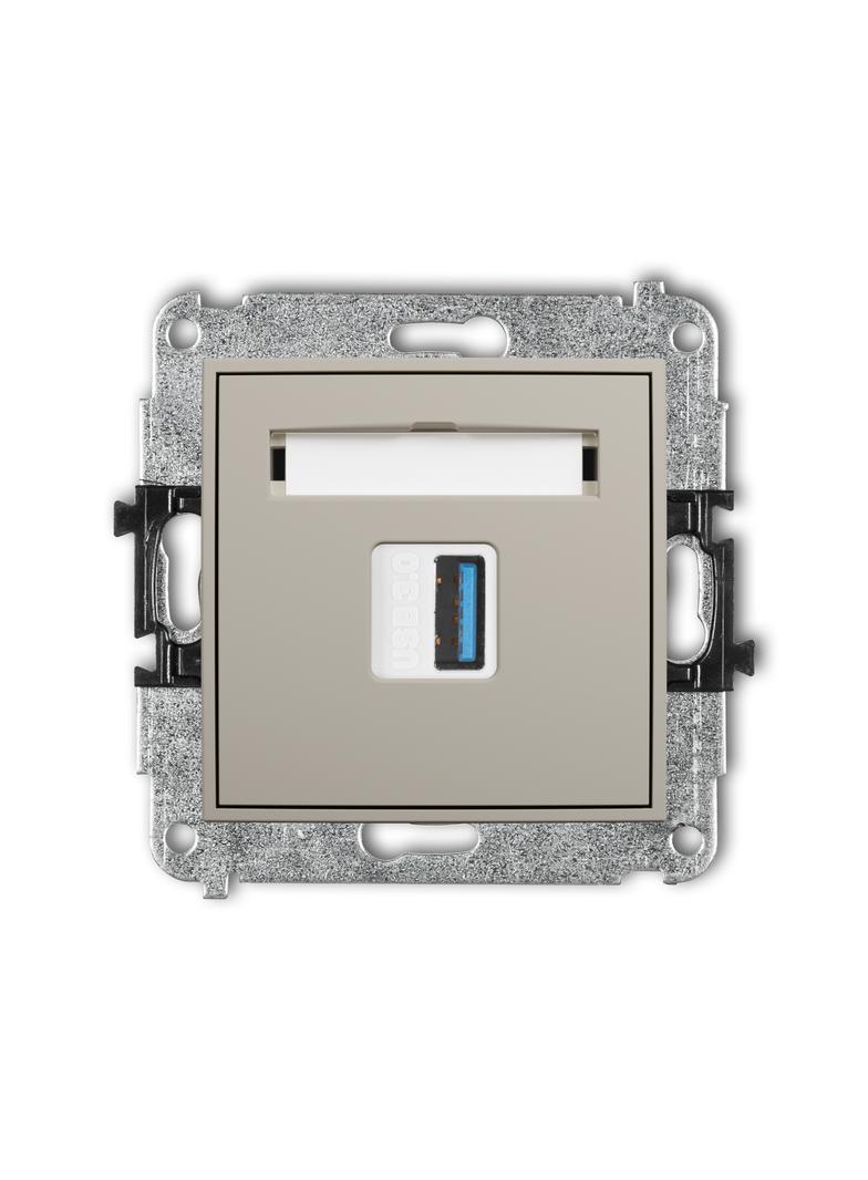 ICON Mechamizm gniazda pojedyncze USB typ A-A 3.0 taupe 60IGUSB-5 KARLIK