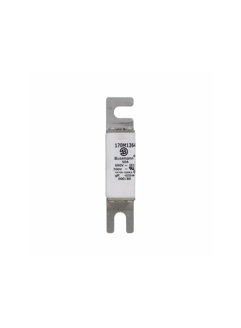 50A 690V IEC gR 000/80 SQ.BODY IND. FUSE Wkładka szybka 50A AC 690V DIN 000 21x40x100 mm, 170M1364 E