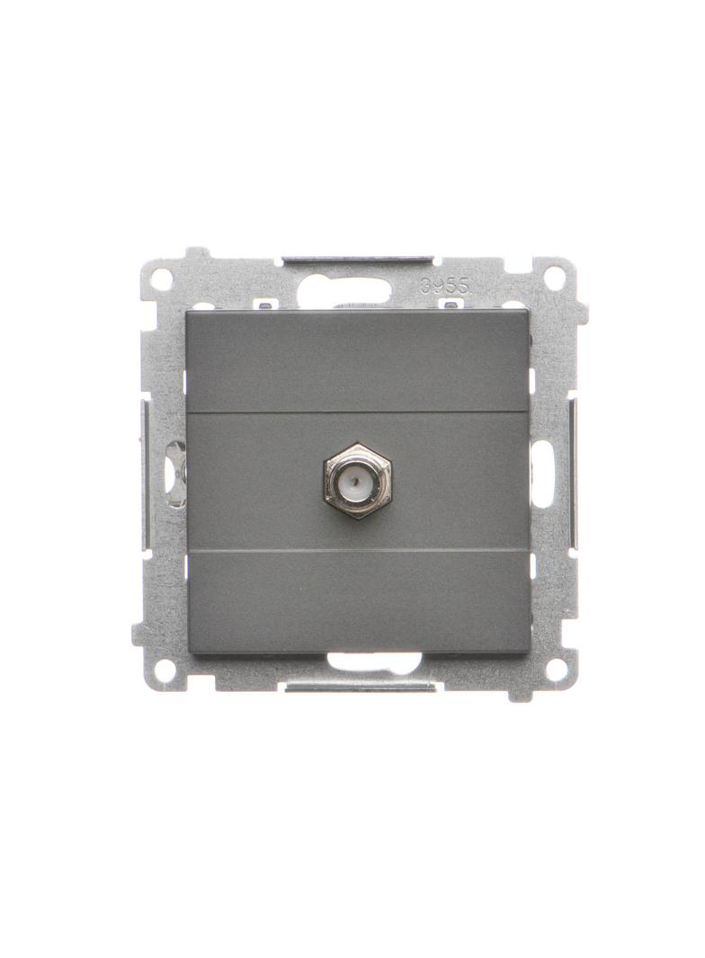 Simon 55 Gniazdo antenowe typu /F/ pojedyncze Do instalacji indywidualnych Grafitowy mat