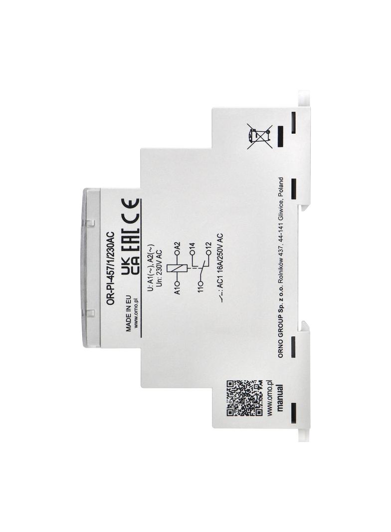 Przekaźnik instalacyjny 1P 230 VAC 16A OR-PI-457/1/230AC ORNO