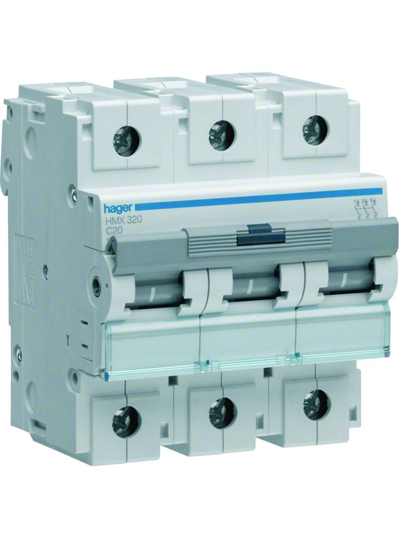 MCB Wyłącznik nadprądowy 50kA 3P C20A HMX320 HAGER