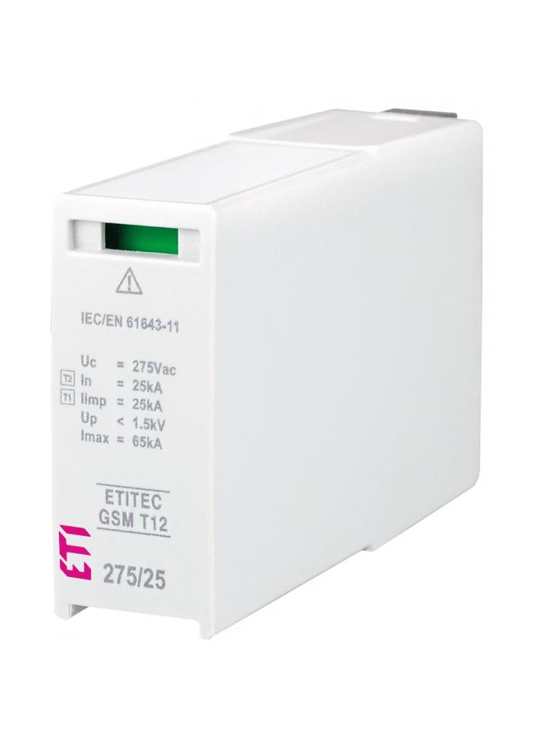 Moduł wymienny ogranicznika przepięć T1, T2 (B, C) - iskiernik MOD. GSM T12 275/25 002440614 ETI