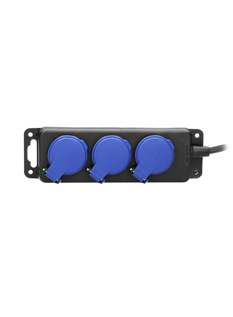 Przedłużacz warsztatowy bryzgoszczelny IP44, 3 gniazda 2P+Z IP44, przewód gumowy, H05RR-F 3x1,5mm2, OR-AE-13295/3M ORNO