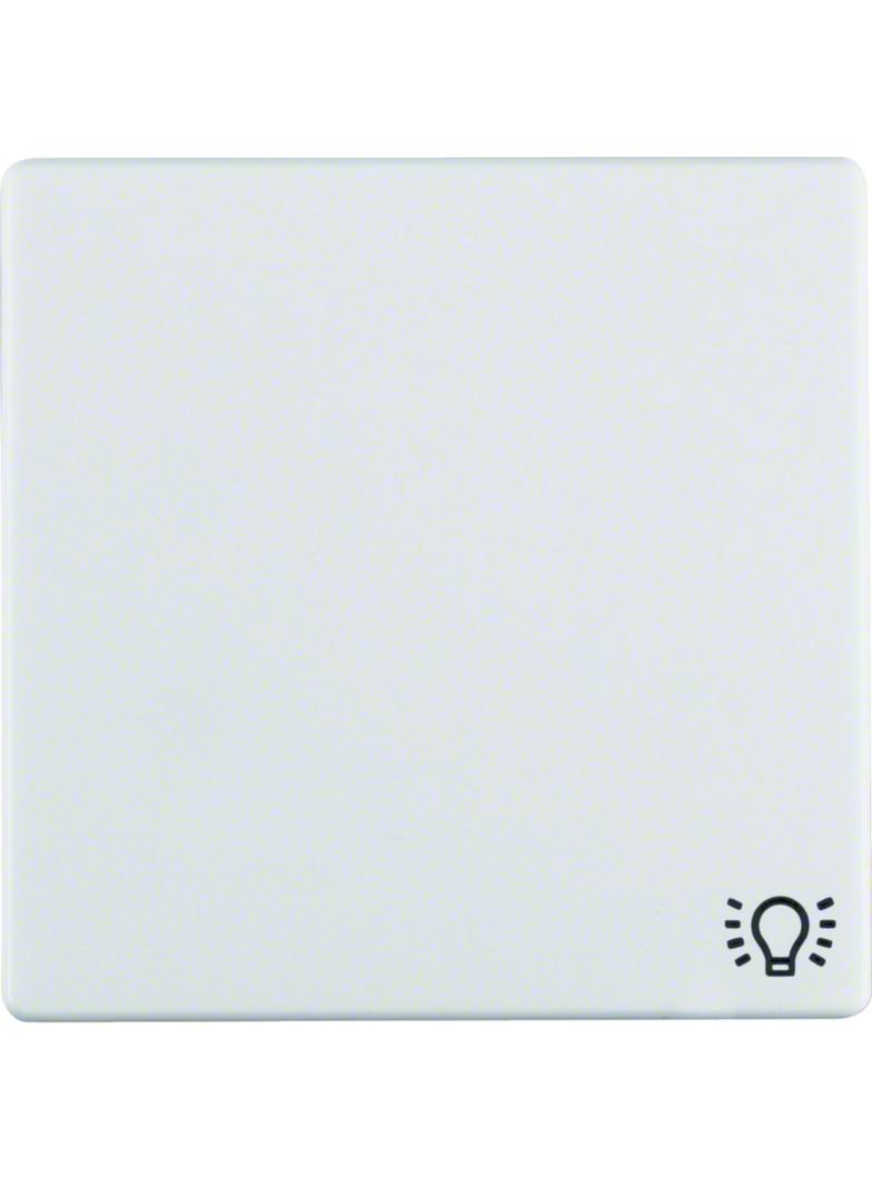 BERKER Q.x Klawisz z nadrukowany symbol światło do łącznika 1-klawiszowego biały aksamit 16206049 HA