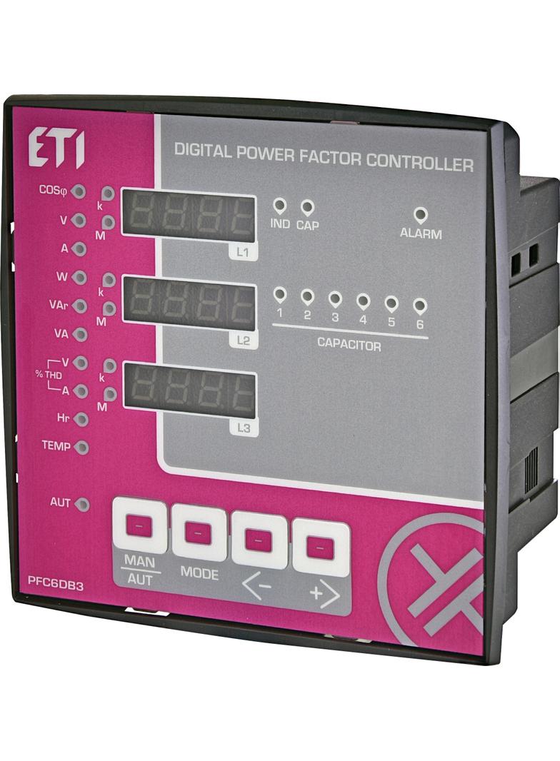 PFC 6 DB3 - Regulator współczynnika mocy 6 stopniowy 004656575 ETI