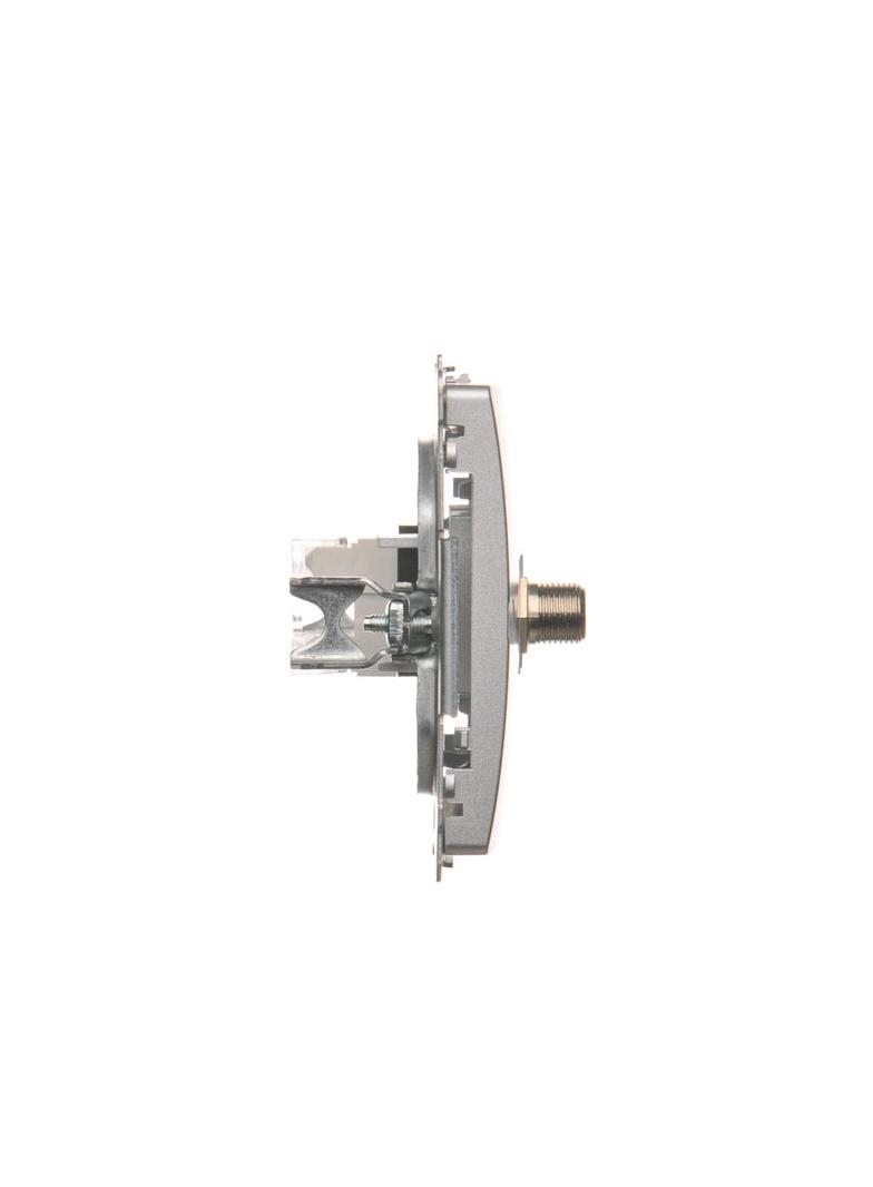 Simon Basic Gniazdo antenowe typu ''F'' + RJ45 kat.6 srebrny mat BMAFRJ45.01/43 KONTAKT