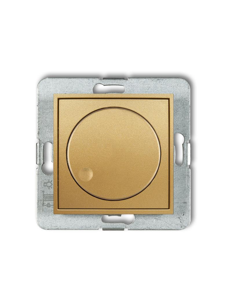 MINI Mechanizm elektronicznego regulatora oświetlenia przyciskowo-obrotowego złoty