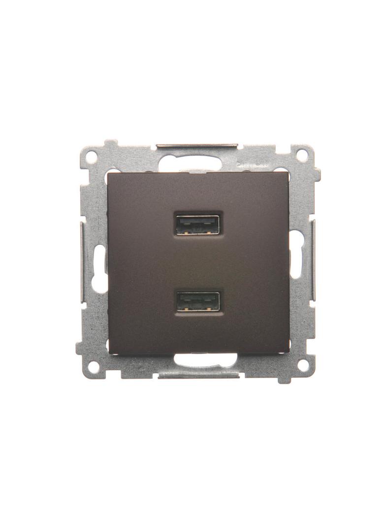 Simon 54 Ładowarka 2 x USB 2.1 A 5V DC 230V brąz mat DC2USB.01/46 KONTAKT