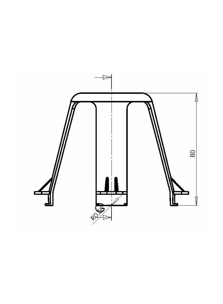 D60 ,  Kołpak dystansowy, ochronny do lamp halogenowych i LED, otwory 60-85mm, szary