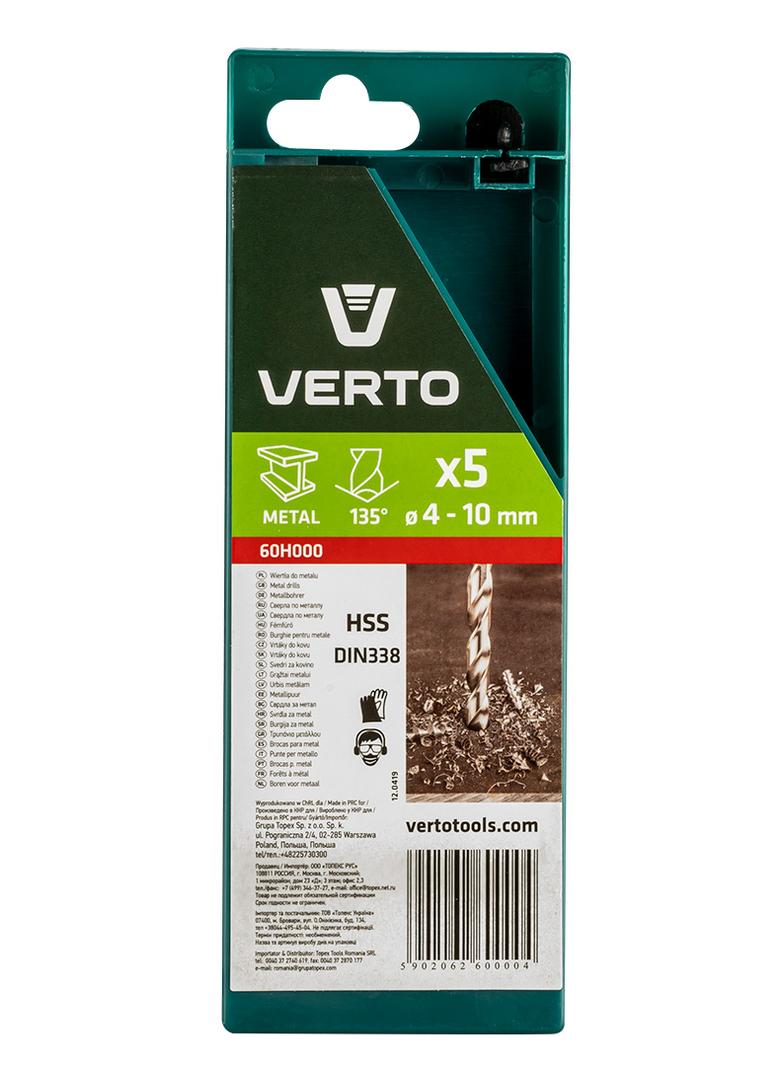 Wiertła do metalu HSS-G, 4.0-10.0 mm, zestaw 5 szt.