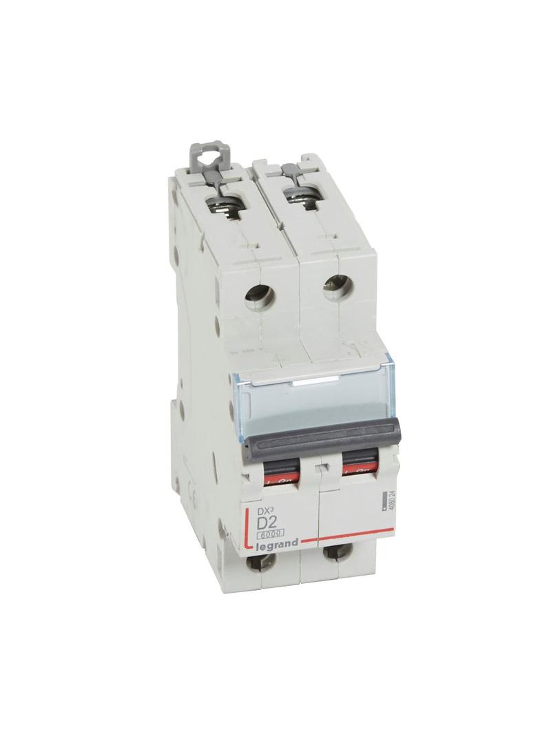 WYŁĄCZNIK NADPRĄDOWY S 302 2P D 2A 6000A SERII DX3, Legrand