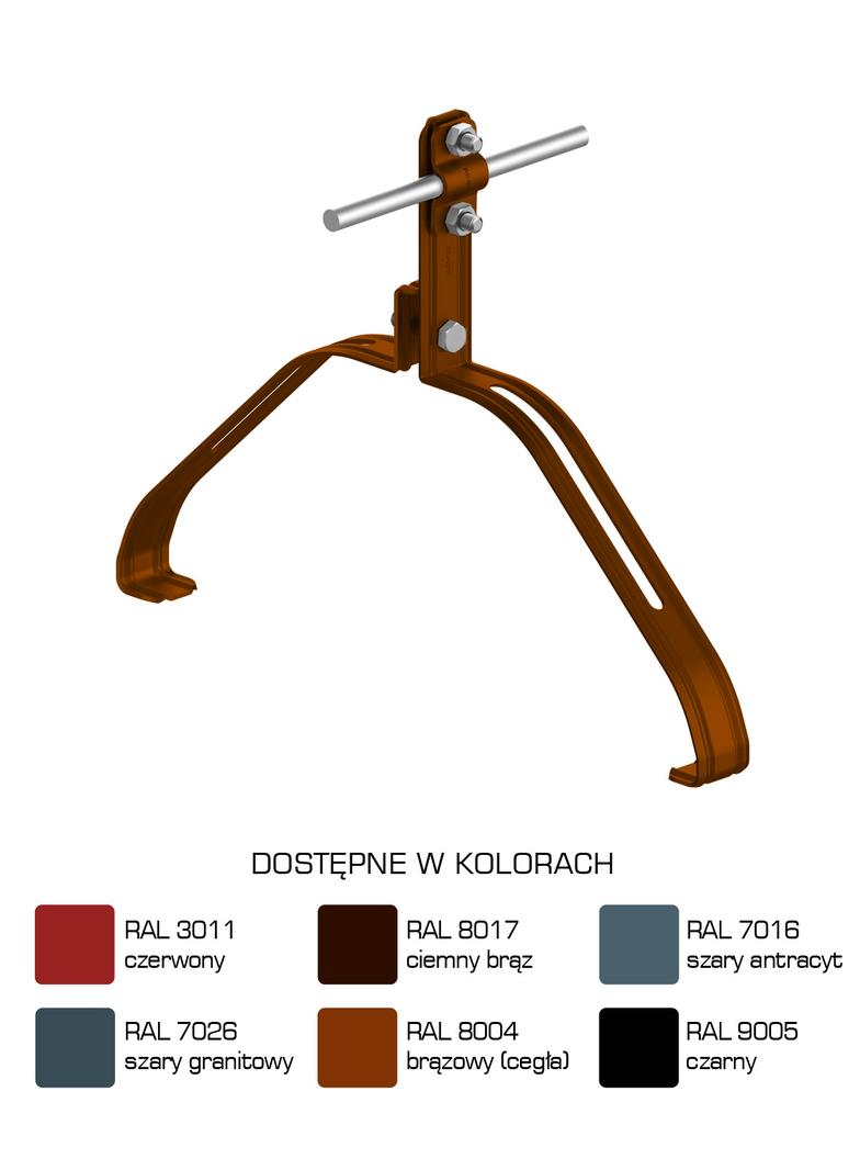 AN-152N/LA/-N Uchwyt gąsiorowy "WZÓR 38" Z-śruba H=10 cm /LA/