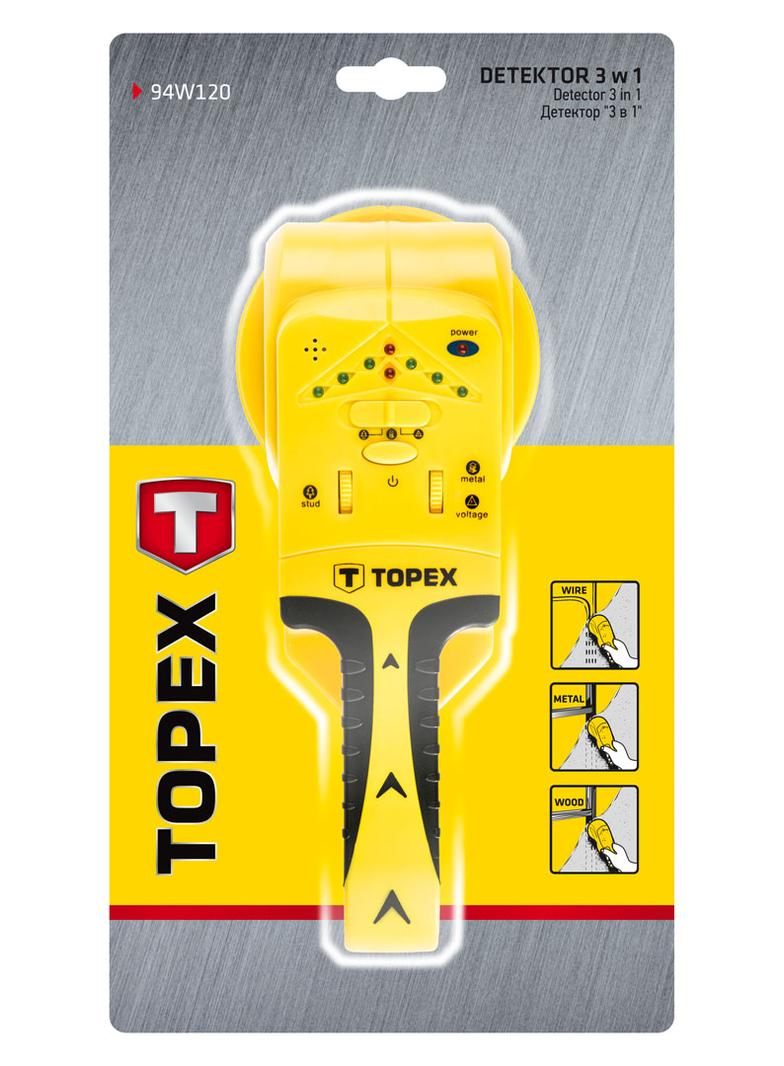 Detektor 3 w 1, do wykrywania drewna/napięcia/metalu