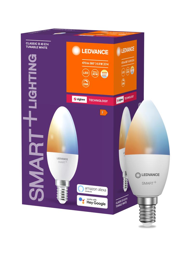 Lampa LED SMART+ ZB CL B Frosted TW 40 yes 4,9W/ E14