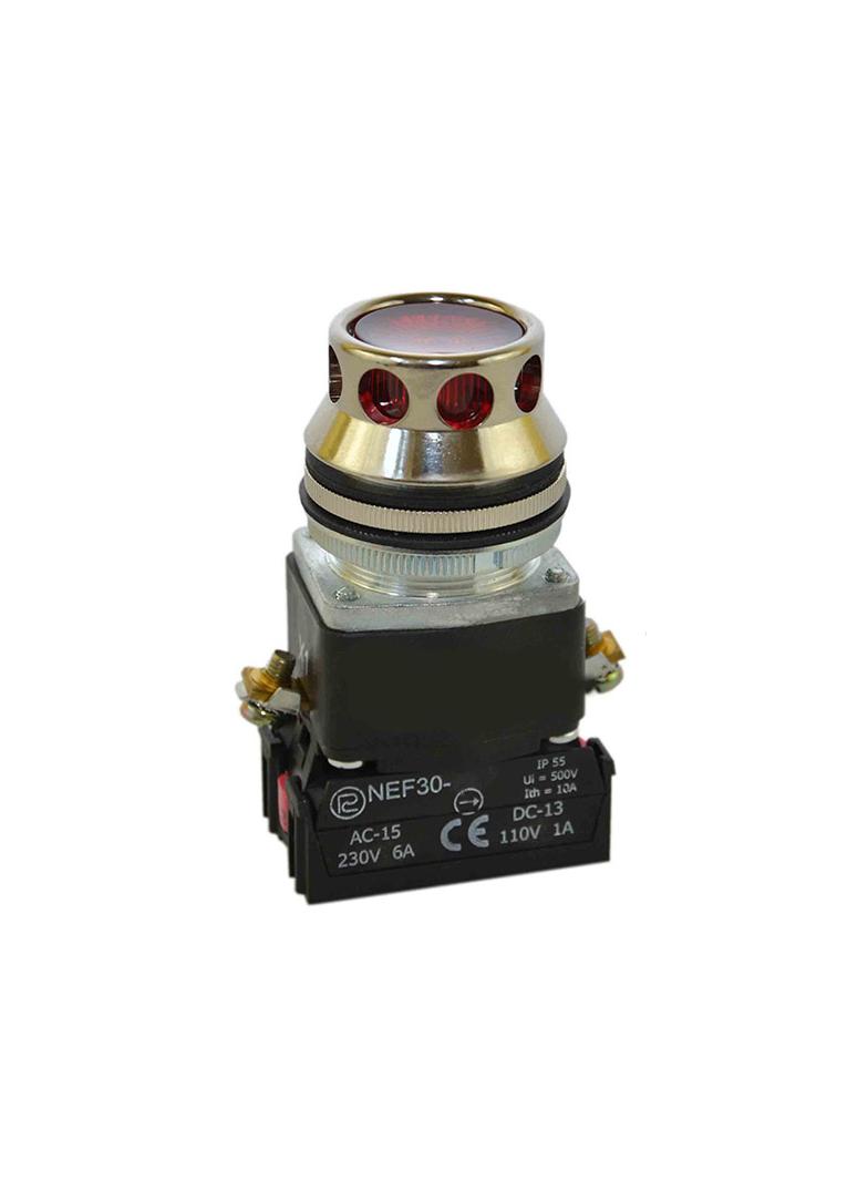 Przycisk NEF30-KL 2Y/W3 czerwony