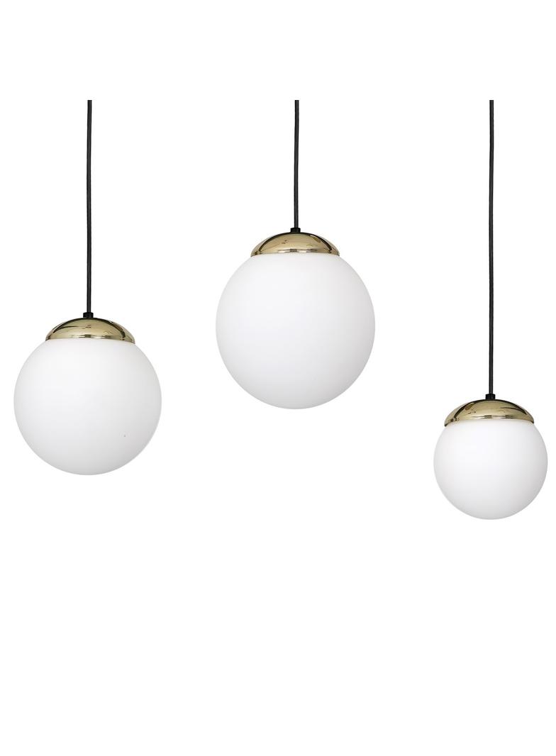 MILAGRO Lampa wisząca SPARTA BLACK / GOLD 3xE14