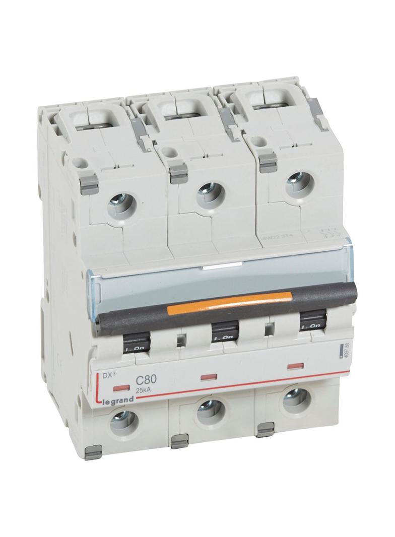 Wyłącznik Nadprądowy S323 C80 3P 80A 25Ka DX3 409788 LEGRAND