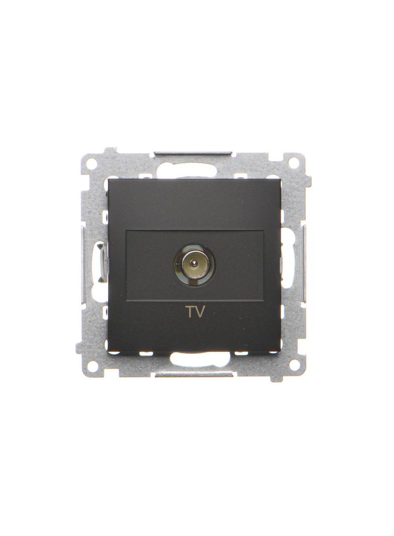 Simon 54 Gniazdo antenowe TV pojedyncze . Do instalacji indywidualnych czarny DAK1.01/49 KONTAKT