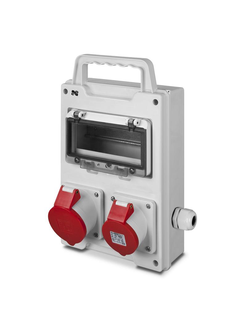 RS 8-mod 1x 3P+N+Z 16A 400 V,1x 3P+N+Z 32A 400V BS