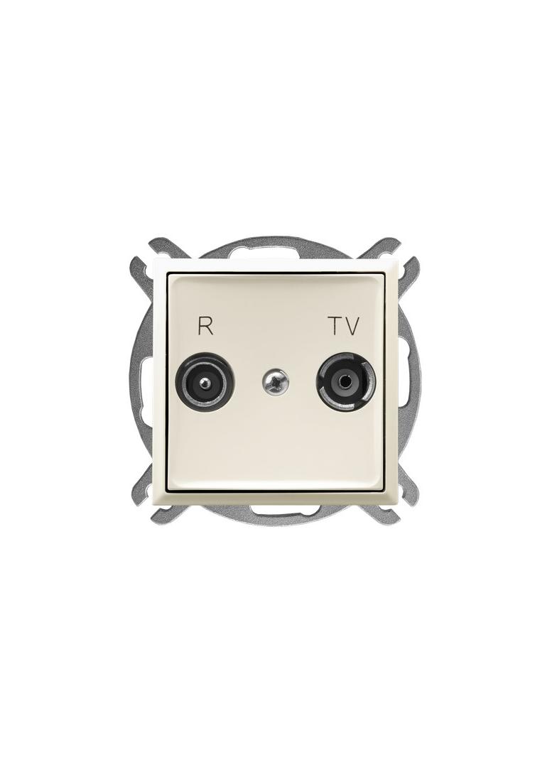 ARIA Gniazdo antenowe RTV przelotowe 14-dB kolor ecru GPA-14UP/m/27 OSPEL